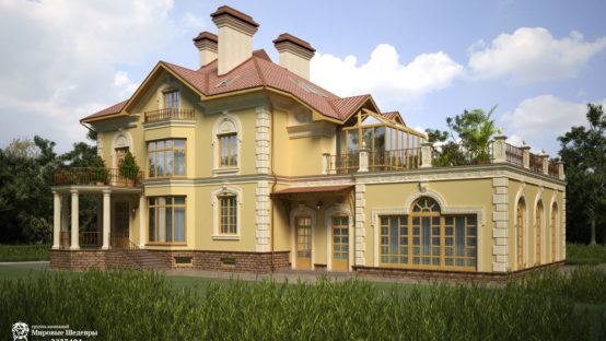 image for загородный дом из кирпича Бьюминьер в «Классическом стиле».