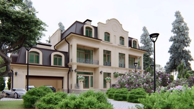 image for загородный дом из кирпича Альпес франс в стиле "Французкая классика".