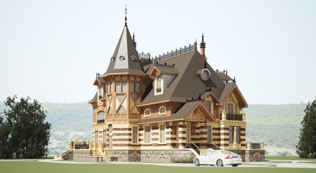 image for загородный дом из кирпича Ванесса д-Айи в «Нормандском стиле».